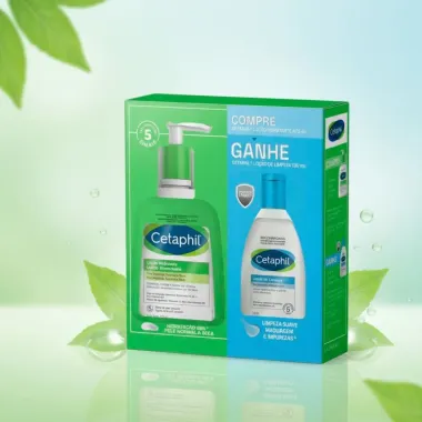 Kit Cetaphil Loção Hidratante 473ml e Loção de Limpeza 120ml
