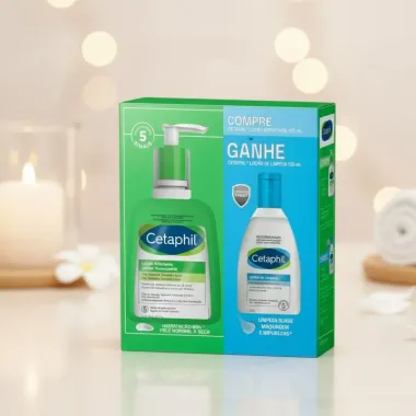 Kit Cetaphil Loção Hidratante 473ml e Loção de Limpeza 120ml