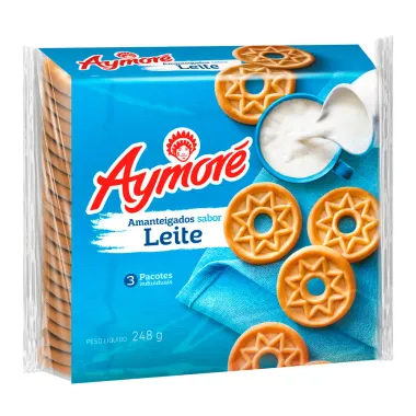 Biscoito Amanteigado Aymoré Sabor Leite 248g