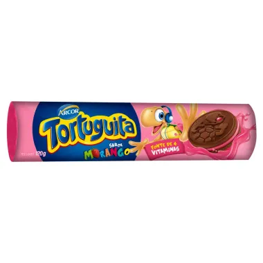 Biscoito Arcor Tortuguita Sabor Morango com 120g