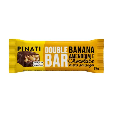 Barra Pinati Double Bar Banana Amendoim e Chocolate Meio Amargo 35g