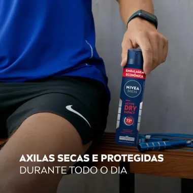 Desodorante Nivea Men Active Dry Impact Aerosol Antitranspirante 200ml