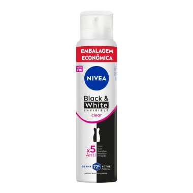 Desodorante Nivea Invisible Black & White Clear Aerosol Antitranspirante 200ml