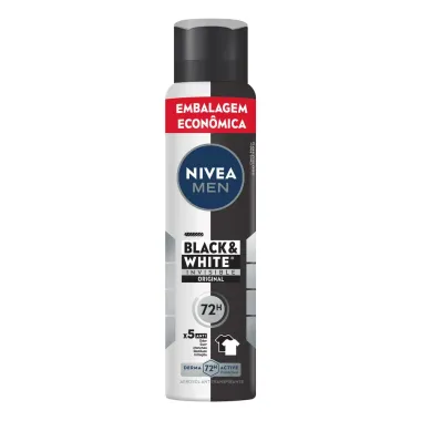 Desodorante Nivea Men Invisible Black & White Aerosol Antitranspirante 200ml