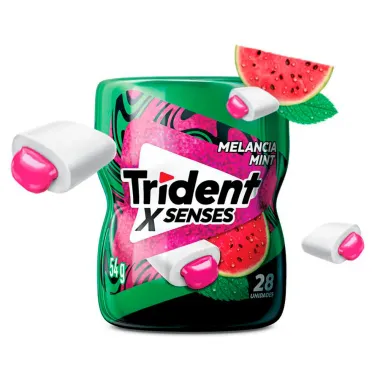 Chiclete Trident X Senses Sabor Melancia Mint 54g