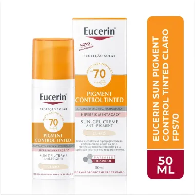 Eucerin Sun Pigment Control Creme Facial Tom Claro FPS70 50ml