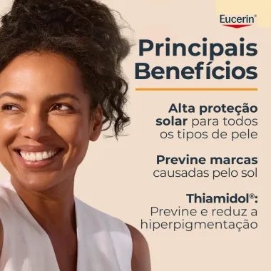 Protetor Solar Facial Eucerin Sun Pigment Control Tinted Gel Creme Anti Pigment Claro FPS 70 50ml