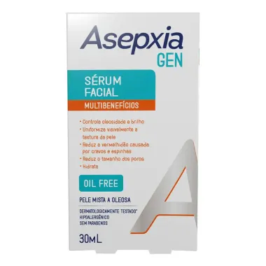 Asepxia Gen Sérum Facial Multibenefícios para Pele Mista e Oleosa 30ml