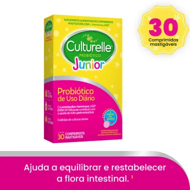 Culturelle Probiótico Junior com 30 Comprimidos Mastigáveis