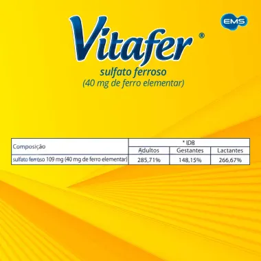 Vitafer 109mg com 50 Comprimidos Revestidos