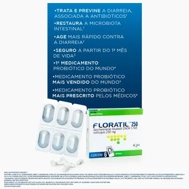 Floratil AT 250mg 6 Cápsulas