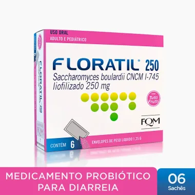 Floratil AT 250mg com 6 Sachês de 1,25g cada