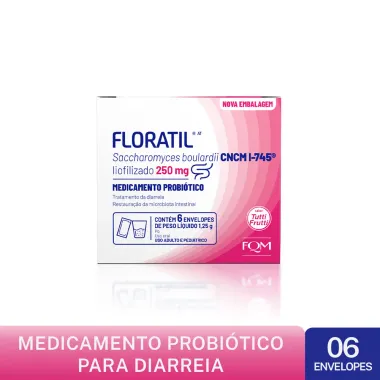 Floratil AT 250mg com 6 Sach&ecirc;s de 1,25g cada