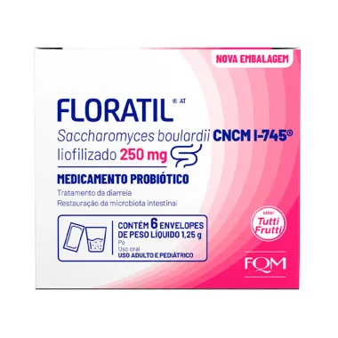 Floratil AT 250mg com 6 Sach&ecirc;s de 1,25g cada