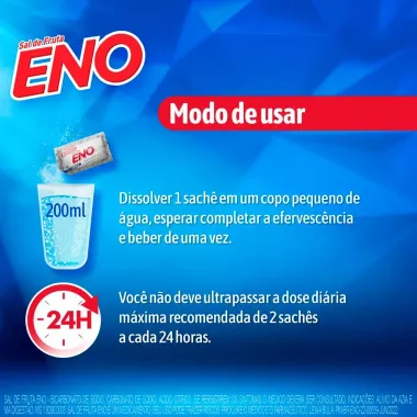 Sal de Fruta Eno Sabor T&ocirc;nica com 2 Envelopes de 5g cada
