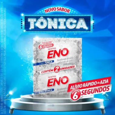 Sal de Fruta Eno Sabor T&ocirc;nica com 2 Envelopes de 5g cada