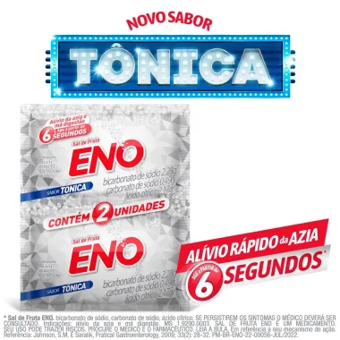 Sal de Fruta Eno Sabor T&ocirc;nica com 2 Envelopes de 5g cada