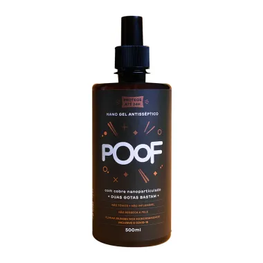 Nano Gel Antisséptico Poof com Cobre Nanopariculado 500ml