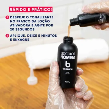 Tonalizante de Cabelo Biocolor Homem Bozzano Cor Louro Escuro