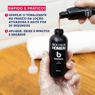 Tonalizante de Cabelo Masculino Biocolor Homem Bozzano Castanho Claro