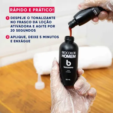 Tonalizante de Cabelo Masculino Biocolor Homem Bozzano Castanho Escuro