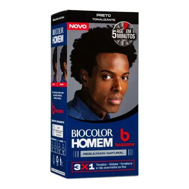 Tonalizante de Cabelo Masculino Biocolor Homem Bozzano Preto