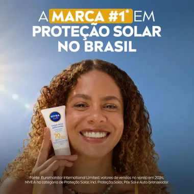 Protetor Solar Facial Nivea Sun Toque Seco Antissinais FPS 70 Lo&ccedil;&atilde;o 40ml