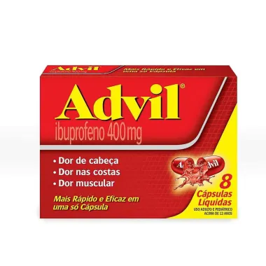 Advil 400mg com 8 Cápsulas Líquidas