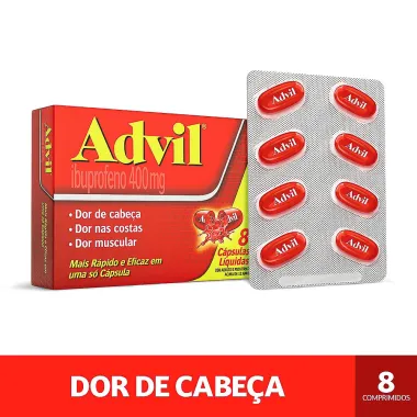 Advil 400mg com 8 Cápsulas Líquidas