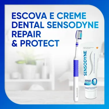 Escova Dental Sensodyne Repair e Protect Extra Macia Cores Sortidas com 2 Unidades