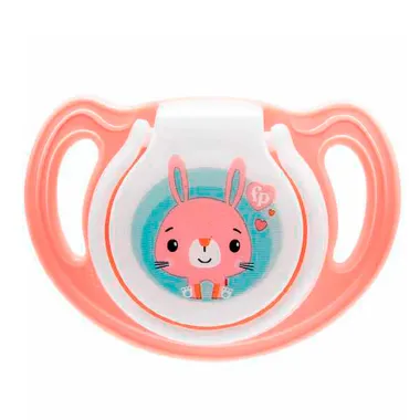 Chupeta Fisher Silicone Soft 6 a 18 Meses First Moments Tam. 2 Rosa 1 Unidade com Case Esterilizador