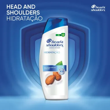Shampoo Head & Shoulders Hidrata&ccedil;&atilde;o com &Oacute;leo de Am&ecirc;ndoas Cuidados com a Raiz 400ml