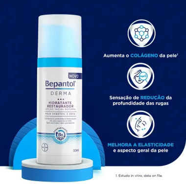 Bepantol Derma Hidratante Restaurador Loção Facial Noturna 50ml