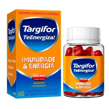 Targifor C 500mg Vitamina C + Arginina com 60 Comprimidos Revestidos