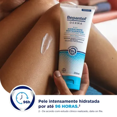 Bepantol Derma Hidratante Restaurador Loção Corporal Diária 200ml, Pele Seca