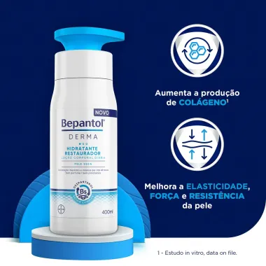 Bepantol Derma Hidratante Restaurador Loção Corporal Diária 400ml, Pele Seca