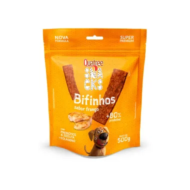 Quatree Snacks Bifinho Sabor Frango 500g