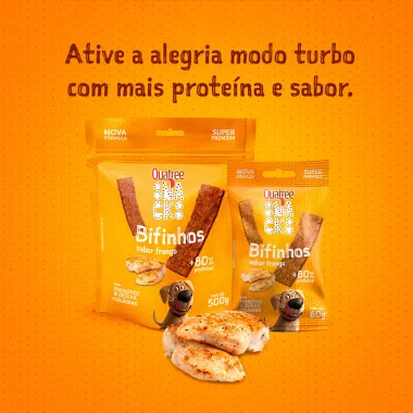 Quatree Snacks Bifinho Sabor Frango 500g