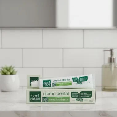 Creme Dental Boni Natural Menta e Melaleuca Sem Flúor 90g