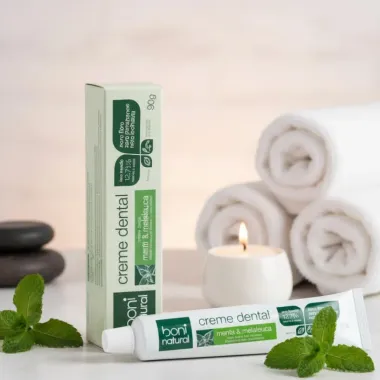 Creme Dental Boni Natural Menta e Melaleuca Sem Flúor 90g