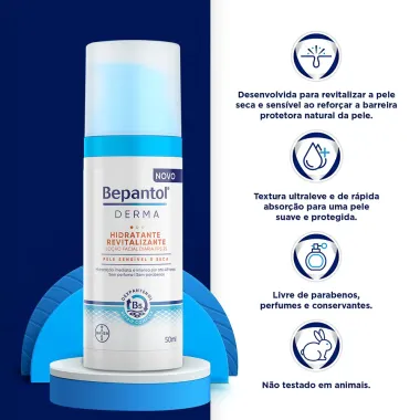 Bepantol Derma Hidratante Revitalizante Loção Facial Diária FPS25 50ml