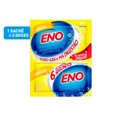 Sal de Fruta Eno Sabor Abacaxi com 2 Envelopes de 5g cada