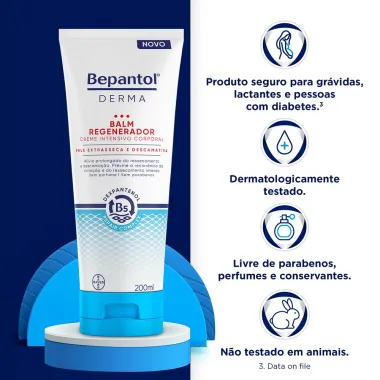 Bepantol Derma Balm Regenerador, Creme Intensivo Corporal 200 ml