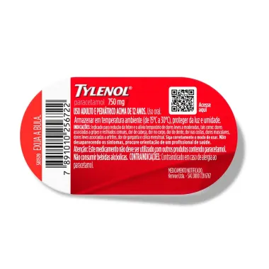 Tylenol 750mg Envelope com 4 Comprimidos
