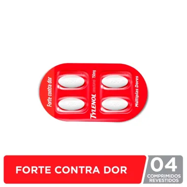 Tylenol 750mg Envelope com 4 Comprimidos