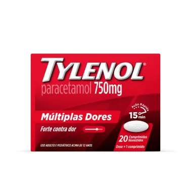 Tylenol 750mg 20 Comprimidos