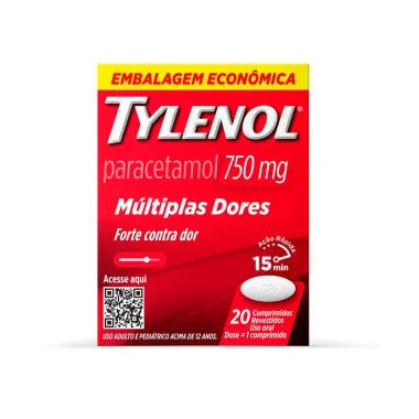 Tylenol 750mg 20 Comprimidos