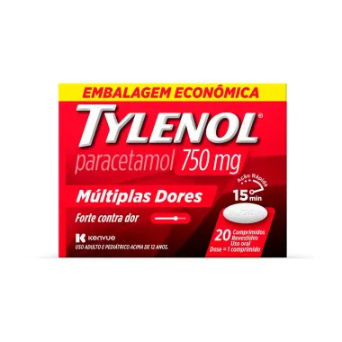 Tylenol 750mg 20 Comprimidos
