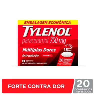 Tylenol 750mg 20 Comprimidos