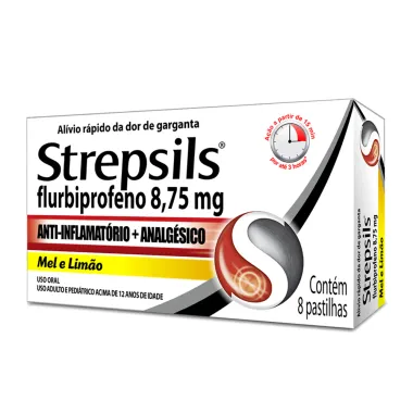 Pastilhas para Garganta Strepsils Sabor Mel e Limão 8 Pastilhas